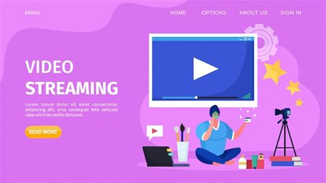 Streaming Vidéo En Ligne De Beauté Illustration Blogueur Internet