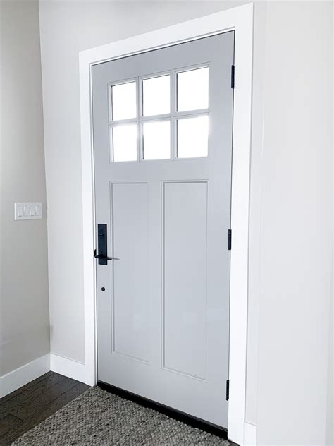Sw 7068 grizzle gray interior / exterior. Our front door—craftsman style with upgraded matte black ...