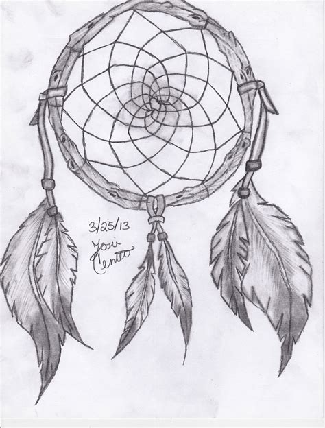 My Drawing Of A Dream Catcher Drawings Dreamcatcher Tattoo Dream