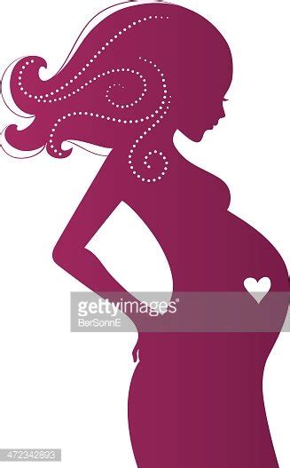 Pregnant Mermaids Silhouettes Clipart Image