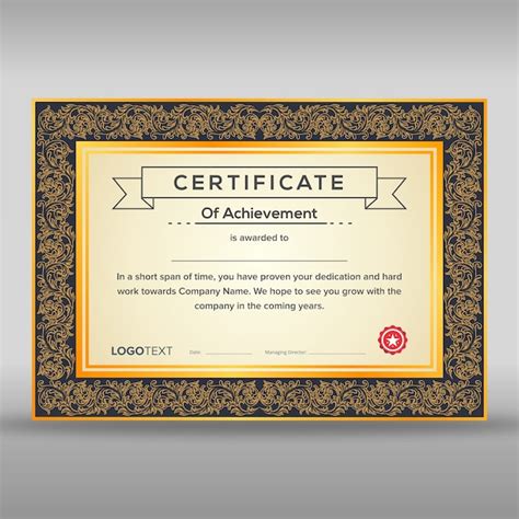 Premium Vector Modern Appreciation Certificate Templates With Golden