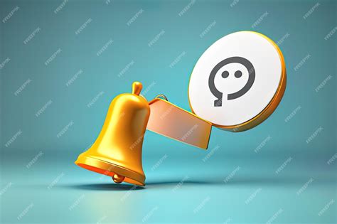 Premium Ai Image Golden Bell Icon With Megaphone Iconmegaphone With