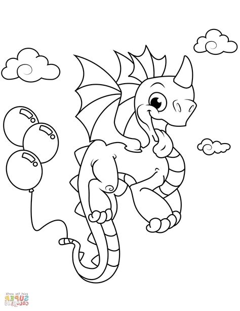 Dibujo De Dragon Mitológico Para Colorear Cfd