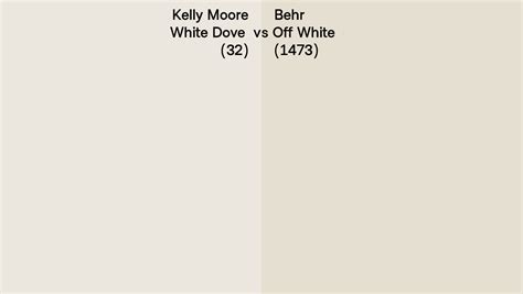 Kelly Moore White Dove 32 Vs Behr Off White 1473 Side By Side