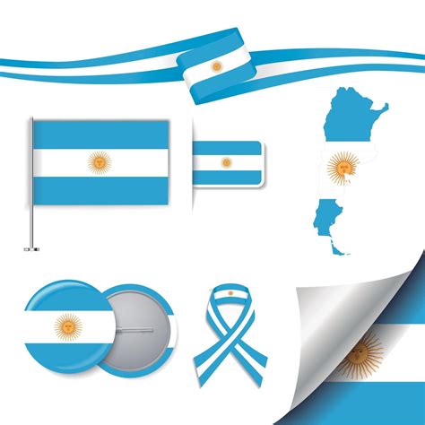 Bandera Argentina Con Elementos 2611948 Vector En Vecteezy