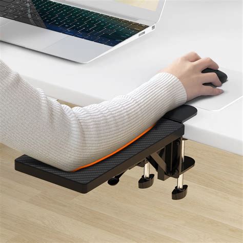 Sg Ready Stock Computer Arm Rest For Desk Ergonomic Elbow Armrest Rotating Cushion Pad Clamp