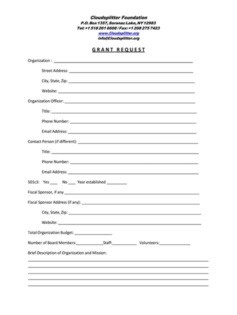 Cloudsplitter Foundation Form Fill Out And Sign Printable Pdf
