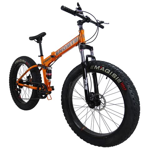 Saigula Fat Tire Folding Mountain Bikefat Bikes 26 Inch 40 Tire 7