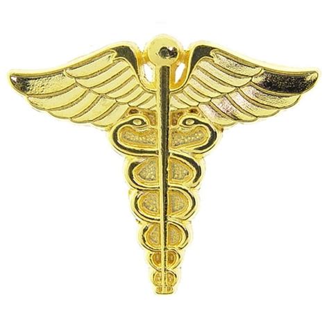 Military Gr Army Medic Staff Of Caduceus Pin