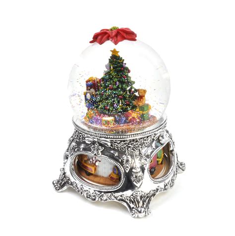 Musicbox Kingdom 56055 Christmas Tree Snow Globe Music Box