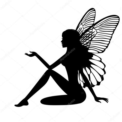 Silhouette Of Fairy Stock Vector By ©ferdiperdozniy 69231483