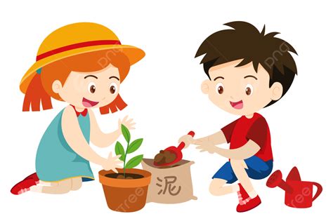 Niños Lindos Plantando árboles Jóvenes Juntos Png Festival De