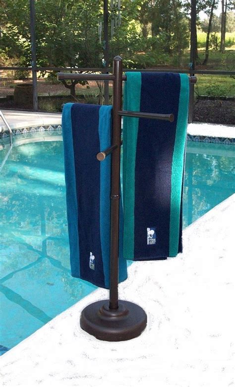 Details About Outdoor Portable Towel Holder Rack Pool Patio Spa Yard