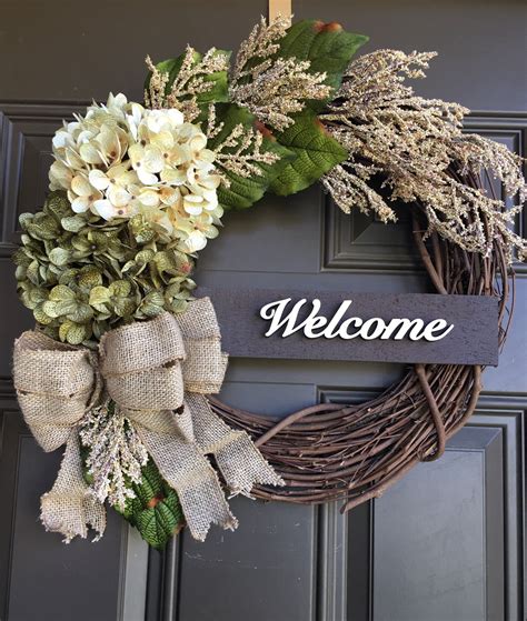 My Best Seller Hydrangea Front Door Wreath Everyday Wreath With