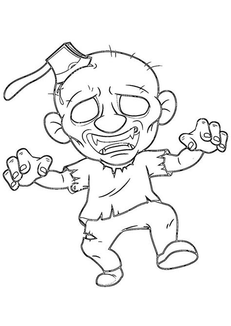 Zombie Coloring Pages For Kids