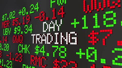 Day Trading Stock Market Trader Ticker Prices 3 D Animation Motion