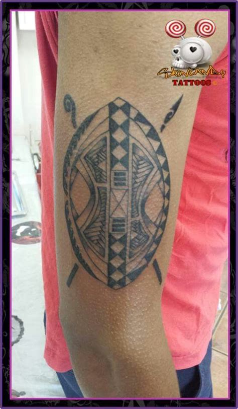 Use the code buy2 and get any 2 prints for $30! Custom Zulu Shield by SkinCandy Tattoos Pretoria | Inked ...