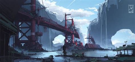 1920x890 Wrecked Bridge Sci Fi Post Apocalyptic Artwork