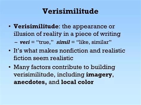 What Is The Definition Of Verisimilitude Definitionjulb