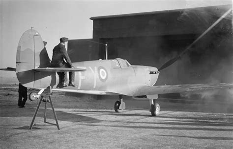 Spitfire Mk I N3072 Of 611 Squadron Raf During A Firing Test At The Gun