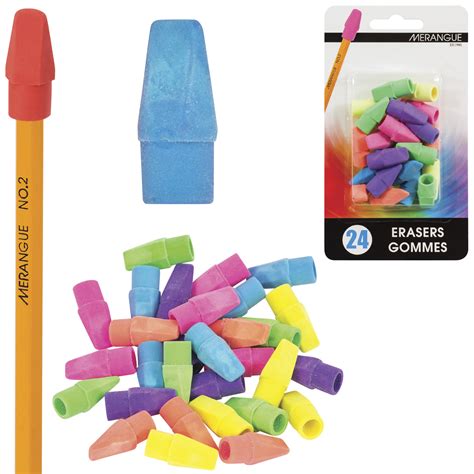 Pencil Top Erasers Merangue