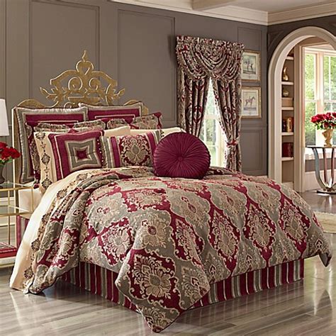 The set comes with a comforter and two sham pillows. J. Queen New York™ Crimson Comforter Set - Bed Bath & Beyond
