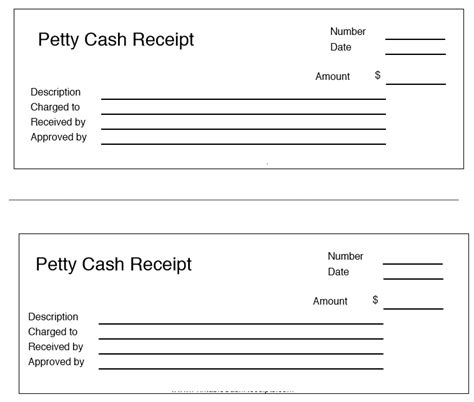 Best Photos Of Printable Petty Cash Vouchers Free Receipt Free Free