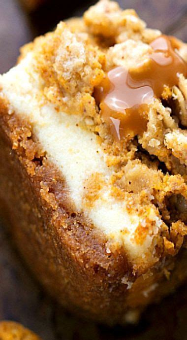 Pumpkin Caramel Cheesecake Bars With Streusel Topping ~ Delicious