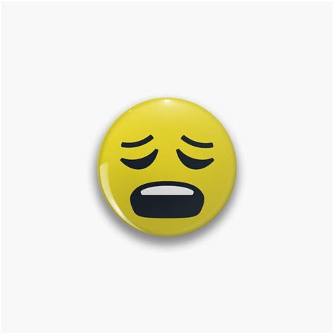Weary Face Emoji Distraught Give Up Wailing Emoticon Emoji Pin