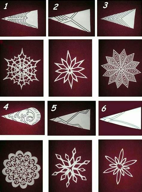 Paper Cut Snowflakes Patterns Origami