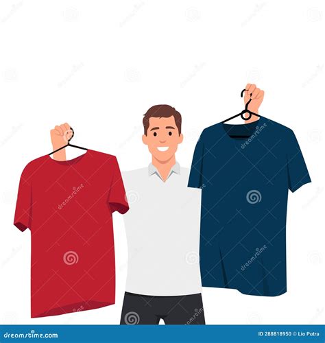 Man Choosing Clothes Near Wardrobe at Home. Guy Feel Confused Make