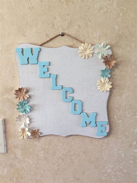 Cute Welcome Sign By Craftsbycarliemoser On Etsy