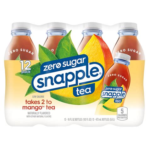 Save On Snapple Takes 2 To Mango Tea Zero Sugar 12 Pk Order Online Delivery Stop And Shop