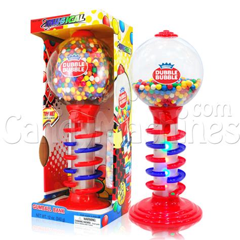 Gumball Vending Machine With Stand Spiral Bank Lighted Gum Dispenser