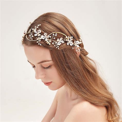 Buy Baroque Crystal Wedding Metal Headband Jewelry