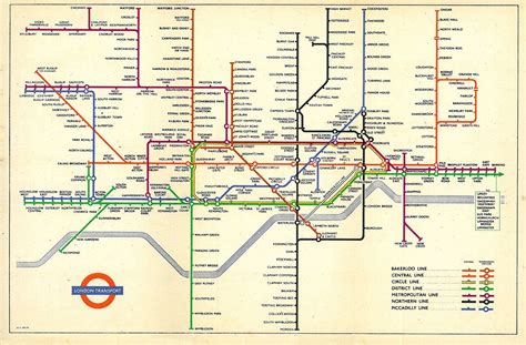 London Railways Map Underground Map Back Designer Harry Cbeck