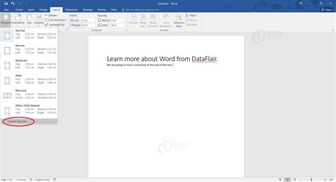 How To Set And Change Margins In MS Word DataFlair