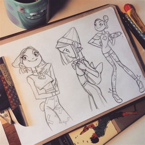 anna cattish on instagram “ sketching girls” anna cattish concept art characters
