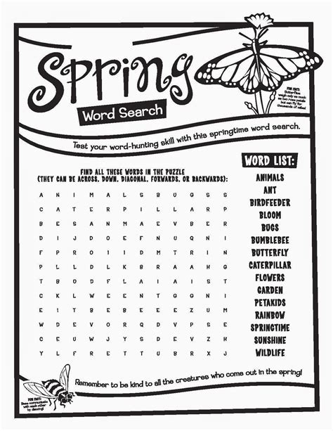 Printable Wordsearch For Kids