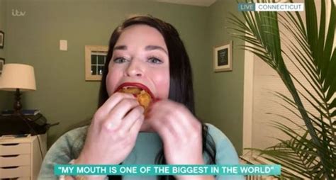 Woman With One Of World S Biggest Mouths Stuffs Full Sized Doughnuts In Live On This Morning