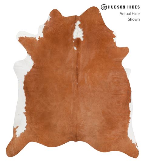 Brown And White Regular X Large Brazilian Cowhide Rug 72h X 63w 2