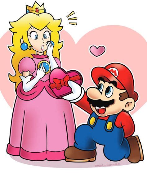Mario X Peach Be My Valentine By Domestic On Deviantart Super Mario