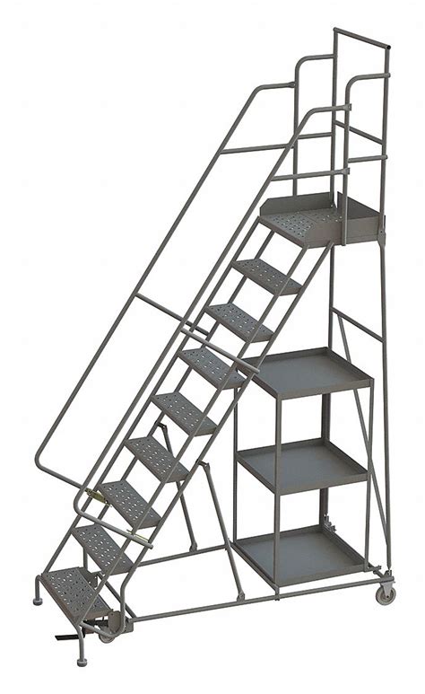 90 In Platform Ht 20 In Platform Dp Stock Picking Rolling Ladder