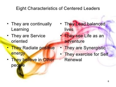 Eight Characteristics Of Principle Centered Leaders