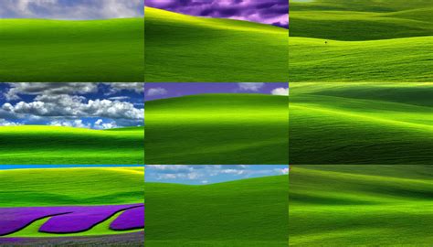 Bliss Windows Xp Default Wallpaper But During The Stable Diffusion