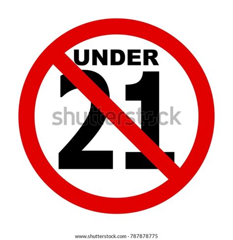No 21 Years Icon Illustration Under Stock Vector Royalty Free 787878775
