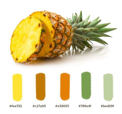 Pineapple Color Palette Food Colors Palette Color Palette Design