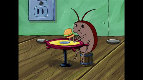 Roach Eating Krabby Patty For 10 Hours Youtube