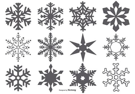 Here Is A Very Useful Set Of Vector Snowflake Shapes That You Are Sure