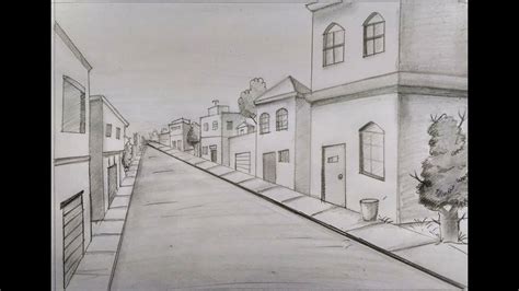 How To Draw A Town Scenescenery For Kidsstep By Step Youtube